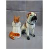 Image 1 : 2 Vintage glazed porcelain figurines
