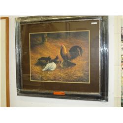 Framed print: "Hen Pecked"
