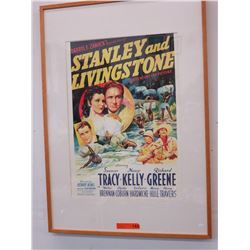 Framed movie poster "Stanley & Livingstone"
