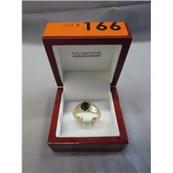 Mans 1 Carat Black Onyx Ring
