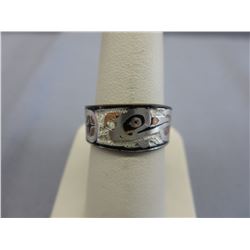 First Nations Open Band Hummingbird Design Ring