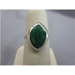 Custom Made Sterling Silver Emerald Solitaire Ring