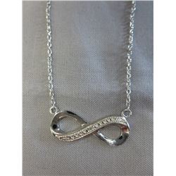 New - Ladies Infinity Design Diamond Necklace