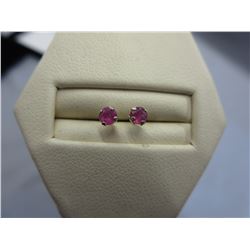 10KT Gold Small Ruby Stud Earrings