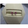 Image 1 : 10KT Gold Small Ruby Stud Earrings