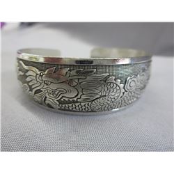Ladies Cuff Bracelet - Dragon Koi Motif