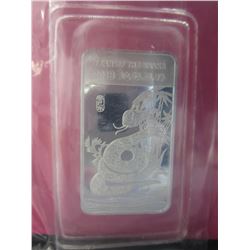 Mint sealed 2013 Year of the Snake .999 Silver bar