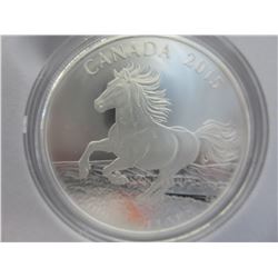 2015 CDN .9999 Silver $100 Horse design coin