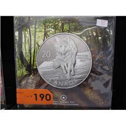 2013 - .9999 Silver Canada Wolf design $20.00 coin