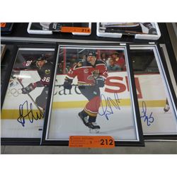 3 Framed autographed hockey photos