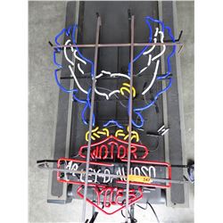 Electric Neon motorcycle sign - Damaged
