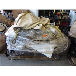 Skid of industrial tarping & canvas funnels