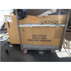Grass catcher attachment for ride on lawnmower