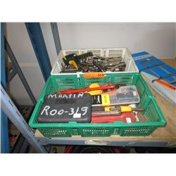 2 Boxes of used wrenches & clamps