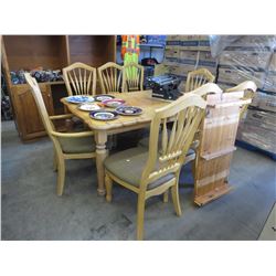 10 Piece Pine Dining Table & Chair Set