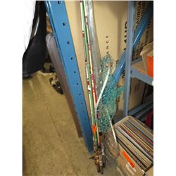 Fishing rods & 2 hand nets - used