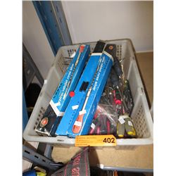 Small tote of screwdrivers - used.