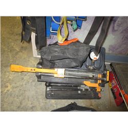 3 Manual tile saws & a screwdriver set