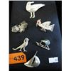 Image 1 : 6 Vintage Silver brooches