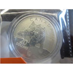 2014 Canadian Silver $20 Bobcat coin
