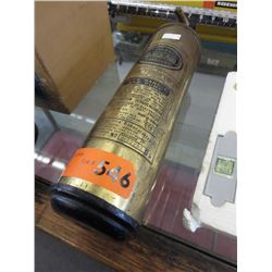 Vintage brass fire extinguisher