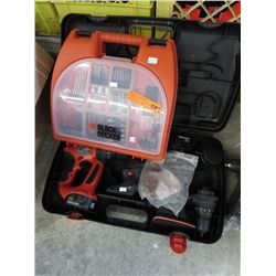Black & Decker cordless drill & bit set