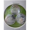 Image 1 : 3 "Monarch Mint"  Steam Engine Silver rounds