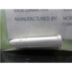 .999 Solid Silver 22 Caliber Bullet - 1/4 oz.