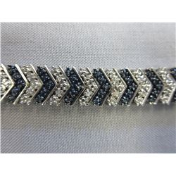 1.02 CT Blue & White Diamond Tennis Bracelet