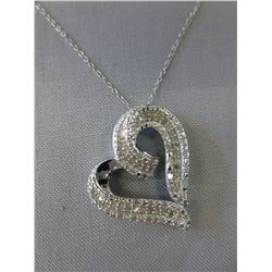 Heart Shaped Diamond Cluster Pendant