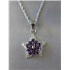 Image 1 : Diamond & Amethyst Cluster Star Necklace