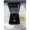 Image 2 : Diamond & Amethyst Cluster Star Necklace