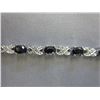 Image 1 : Blue Sapphire & Diamond tennis bracelet