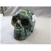 Image 1 : 566 CT Green Zebra Jasper gemstone skull
