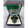 Image 2 : 566 CT Green Zebra Jasper gemstone skull