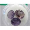Image 1 : 3 Large Amethyst gemstones - Oval Cut