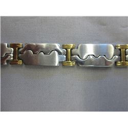 New - Man's 2-tone stainless steel bracelet