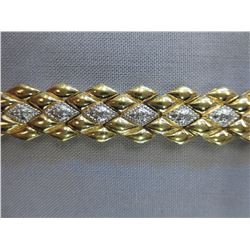 Sterling Silver & Gold Clad Diamond bracelet