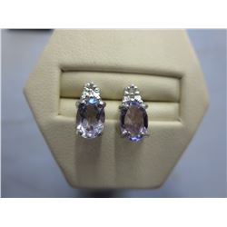 New Amethyst & Diamond stud earrings