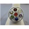 Image 1 : Sterling Silver Multi-Gemstone Ring - Custom Made