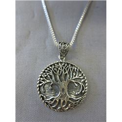 Sterling Silver "Tree of Life" necklace set
