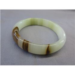 1 Piece Solid Jade bangle bracelet - hand carved