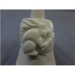 Detailed - Carved buffalo bone ring