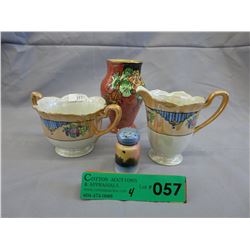 Vintage iridescent Noritake cream & sugar