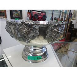 Large silver plated punch bowl & ladle