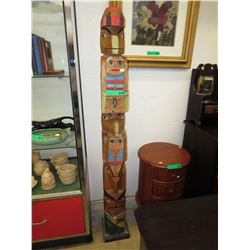 5 Foot tall Carved Cedar totem