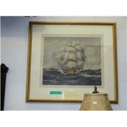Signed -1925 Jack Spurling print - H. M. S. Conway