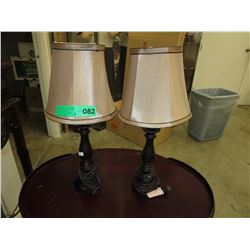 Pair of small table lamps - used