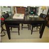 Image 1 : NEW - Counter height table w/ leaf & 4 chairs