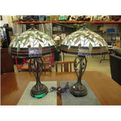 2 Stained glass "Tiffany Style" lamps